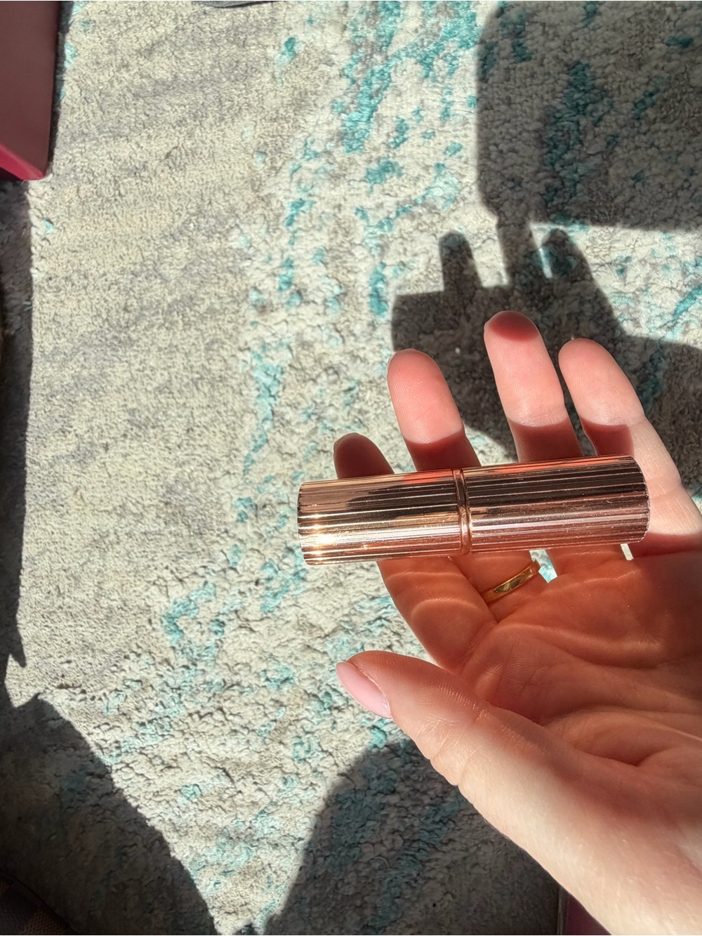 Charlotte Tilbury Rose Gold Metallic Lipstick Case